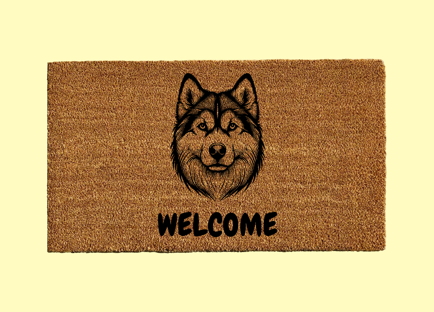 Siberian Husky Welcome Door Mat