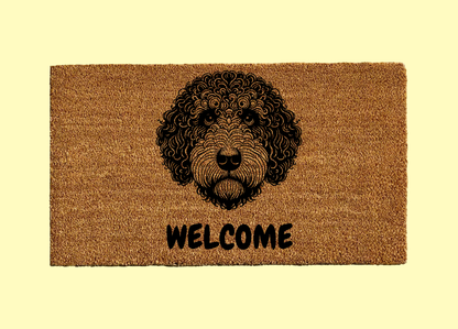Spanish Water Dog Welcome Door Mat