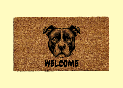 Staffordshire Bull Terrier Welcome Door Mat