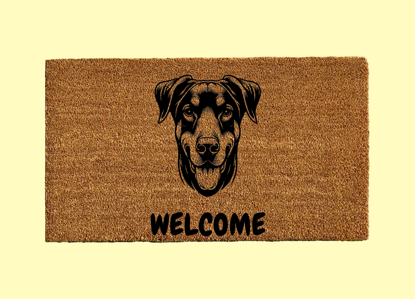 Doberman Welcome Door Mat