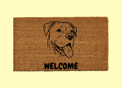 Dogo Argentino Welcome Door Mat