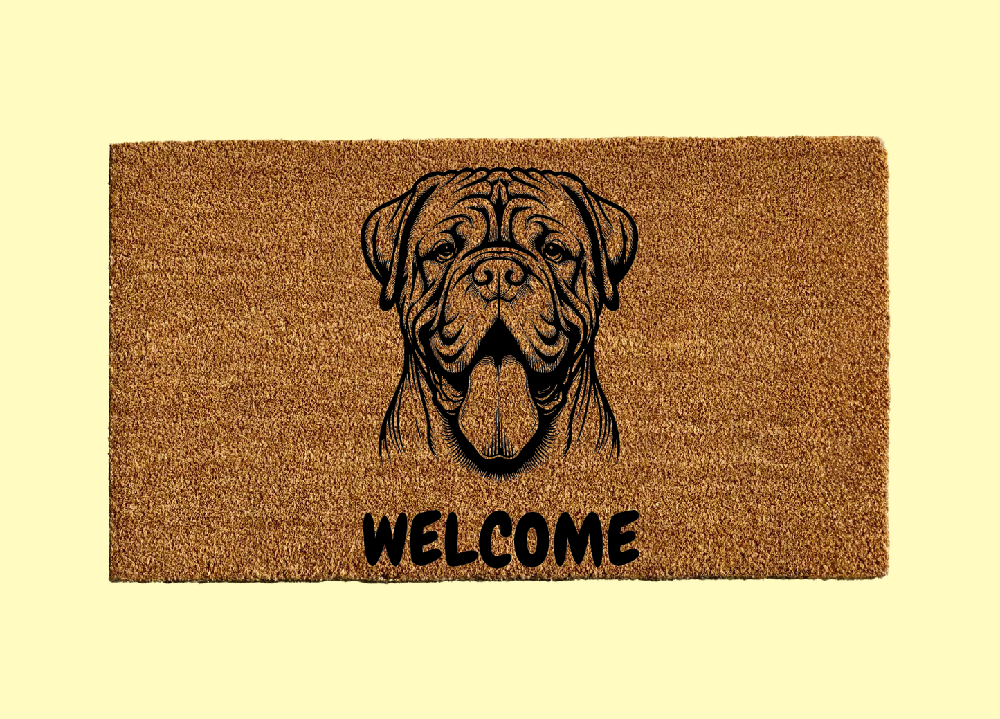 Dogue de Bordeaux Welcome Door Mat