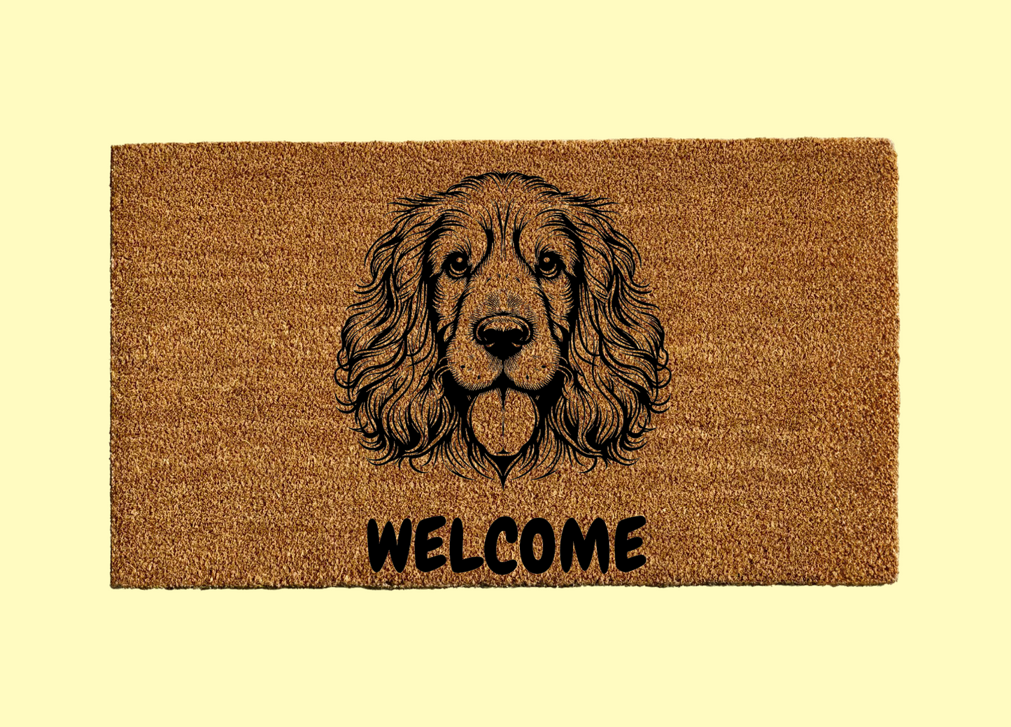 English Cocker Spaniel Welcome Door Mat