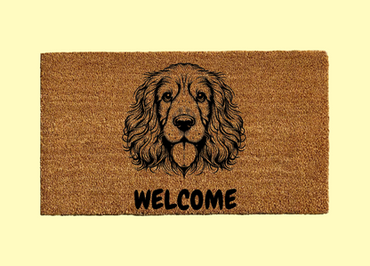 English Cocker Spaniel Welcome Door Mat