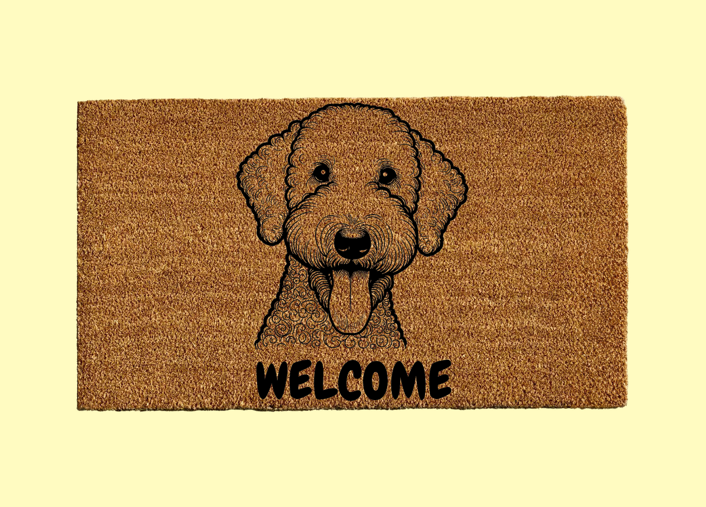 Bedlington Terrier Welcome Door Mat