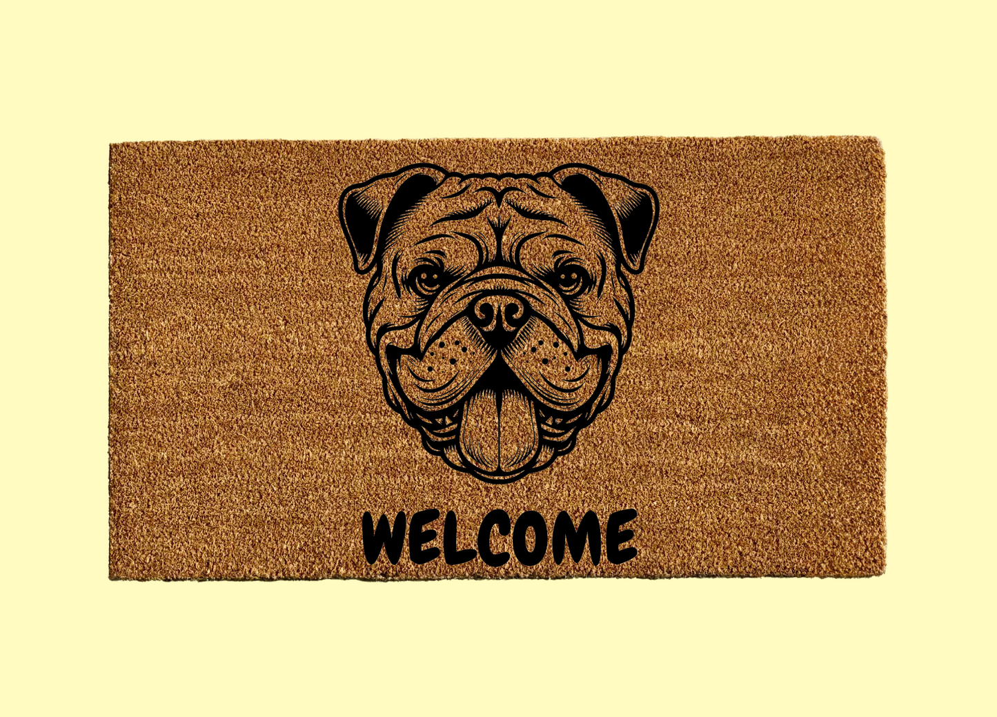 English Bulldog Welcome Door Mat