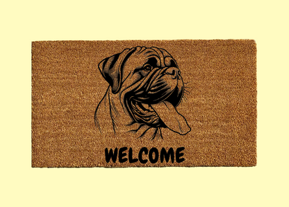Bullmastiff Welcome Door Mat