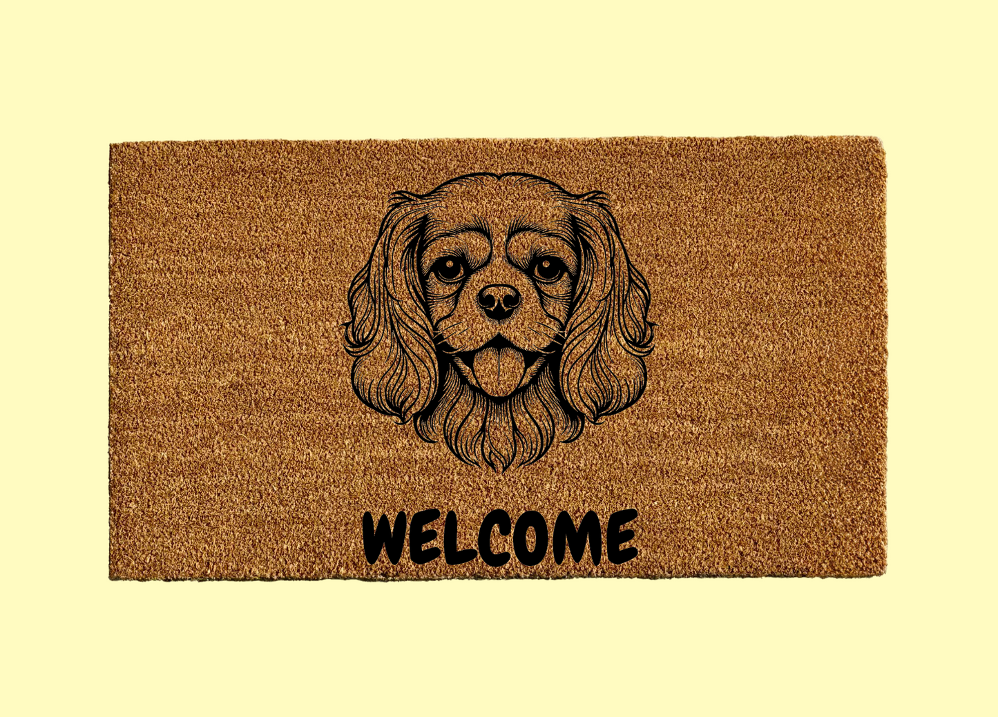 Cavalier King Charles Spaniel Welcome Door Mat