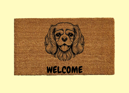 Cavalier King Charles Spaniel Welcome Door Mat