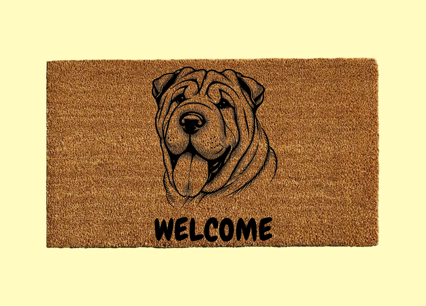 Shar Pei Welcome Door Mat