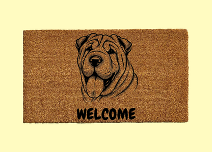 Shar Pei Welcome Door Mat