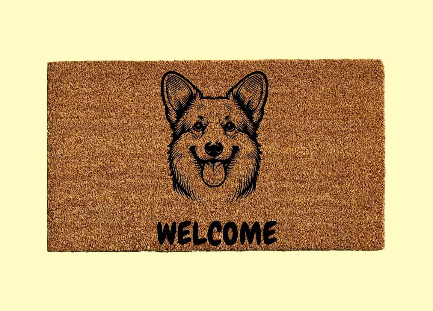 Corgi Welcome Door Mat
