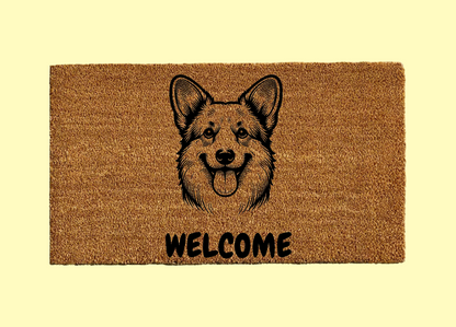 Corgi Welcome Door Mat