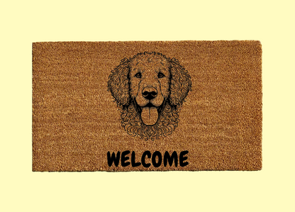 Curly Retriever Welcome Door Mat