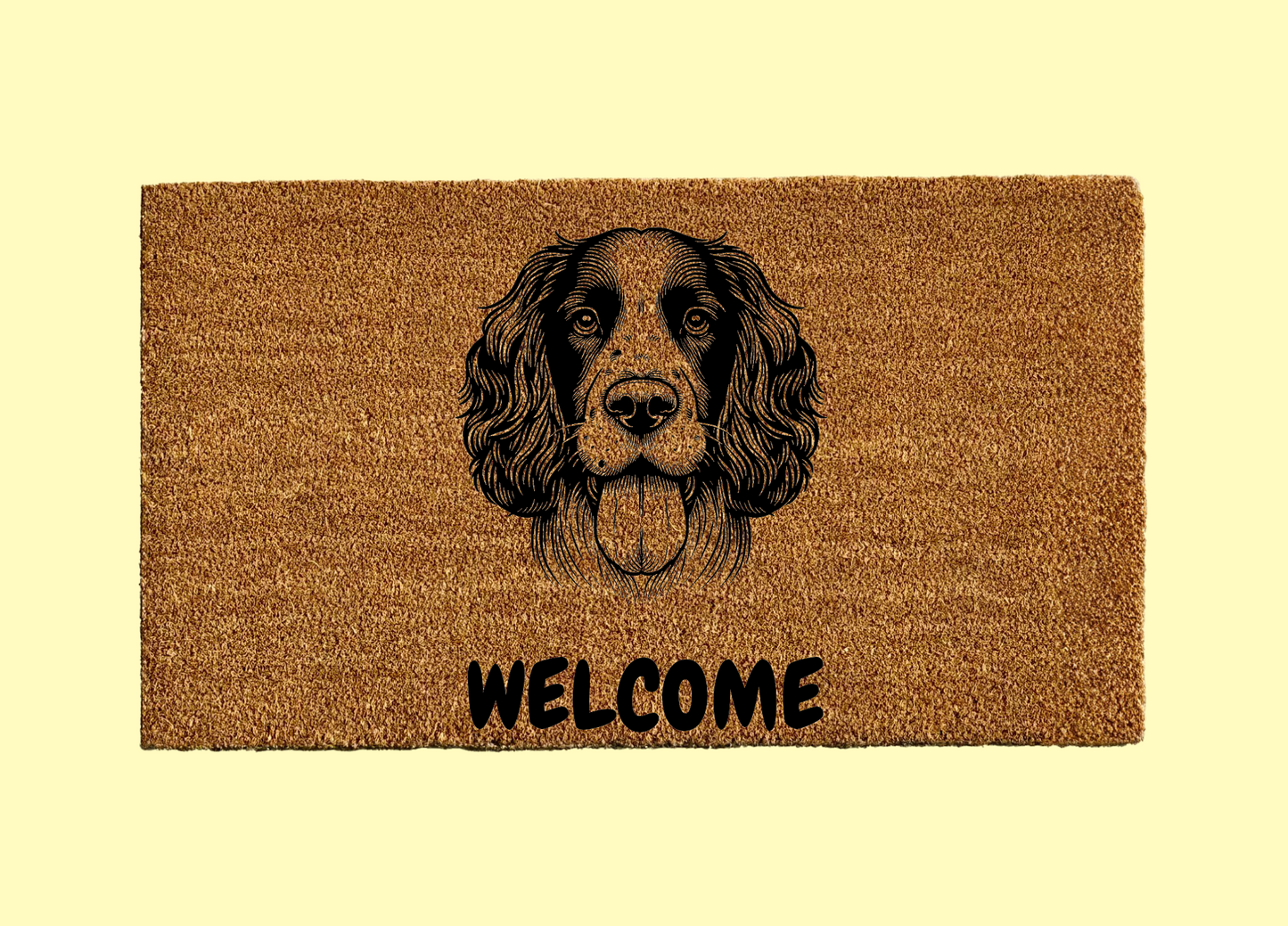 English Spring Spaniel Welcome Door Mat
