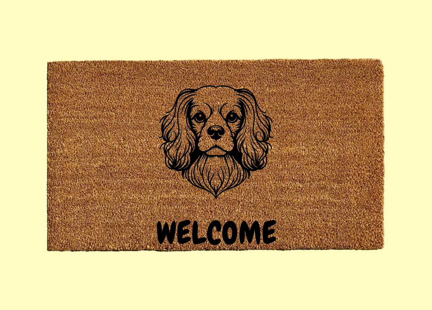 English Toy Spaniel Welcome Door Mat