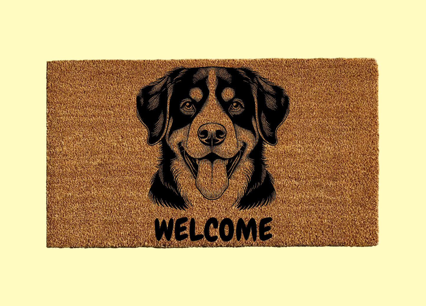 Entlebucher Mountain Dog Welcome Door Mat