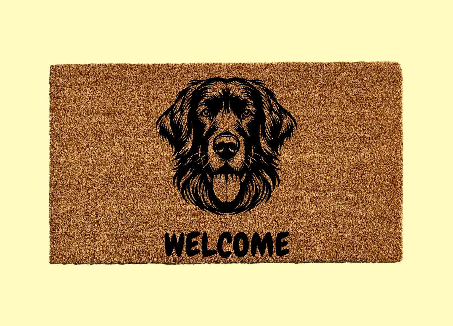 Flat Coated Retriever Welcome Door Mat