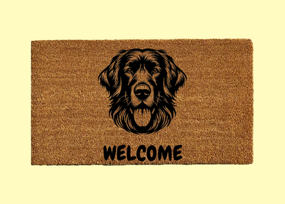 Flat Coated Retriever Welcome Door Mat