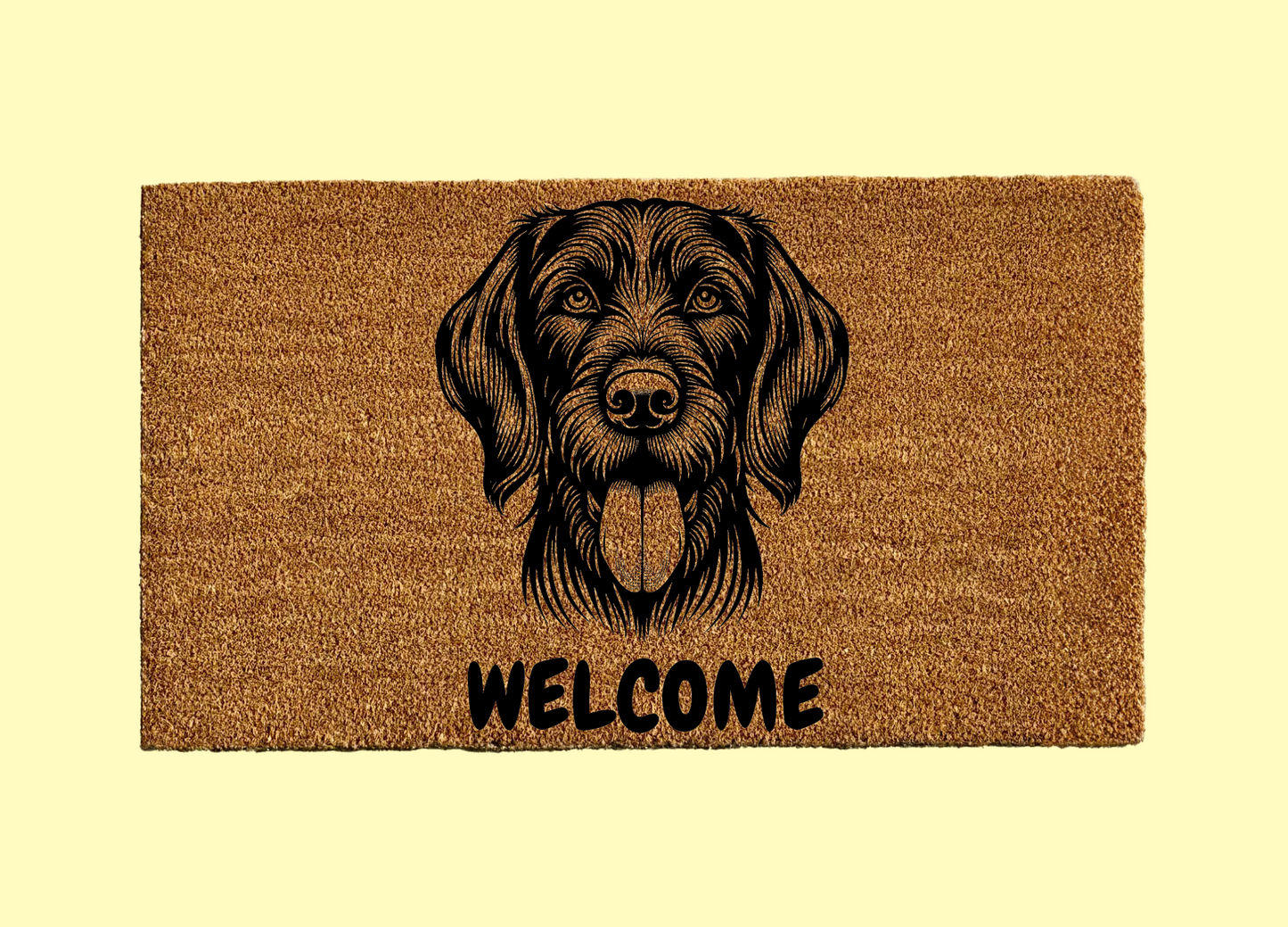 German Wirehaired Pointer Welcome Door Mat