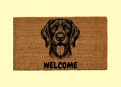German Wirehaired Pointer Welcome Door Mat