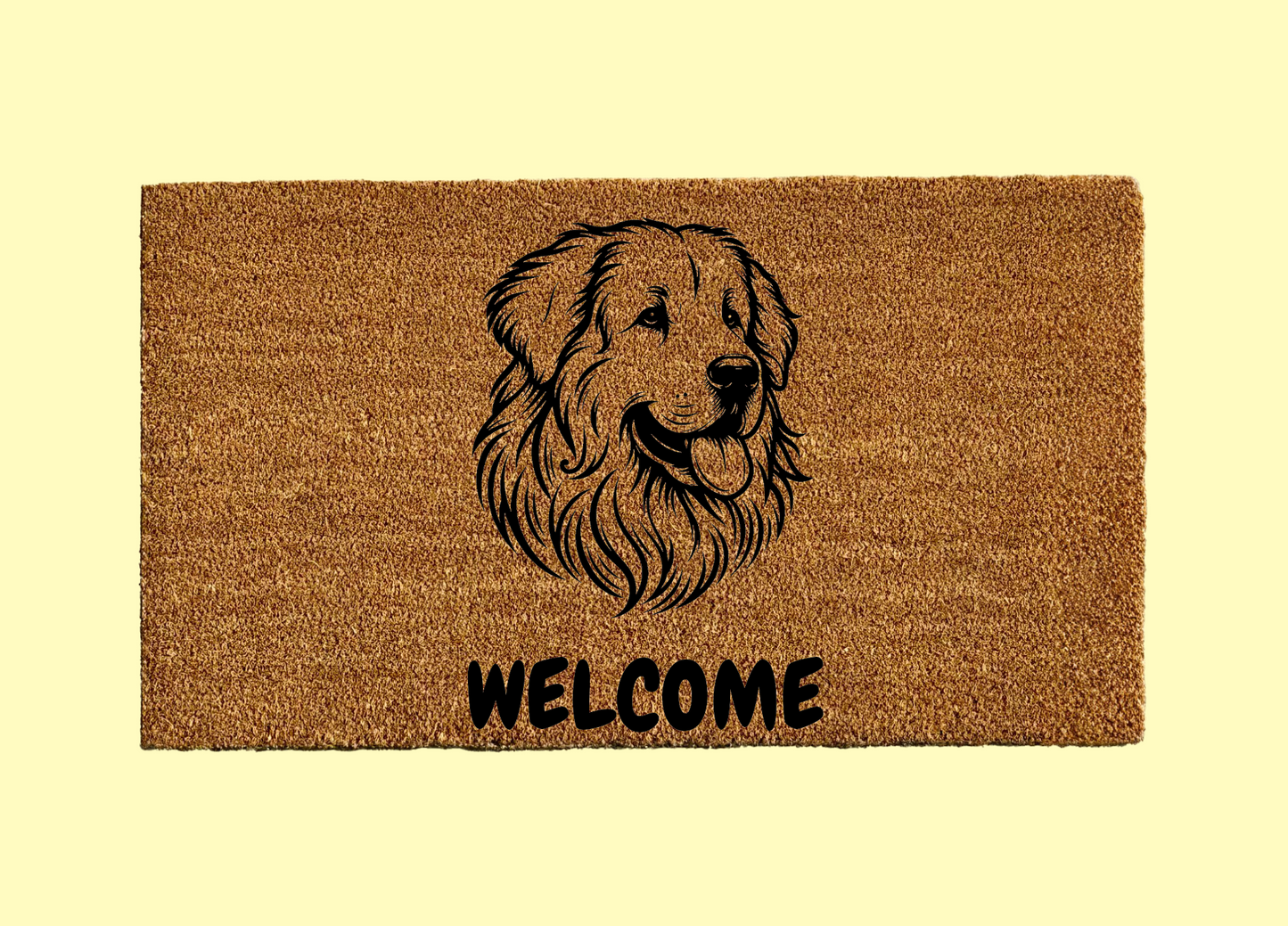Great Pyrenees Welcome Door Mat